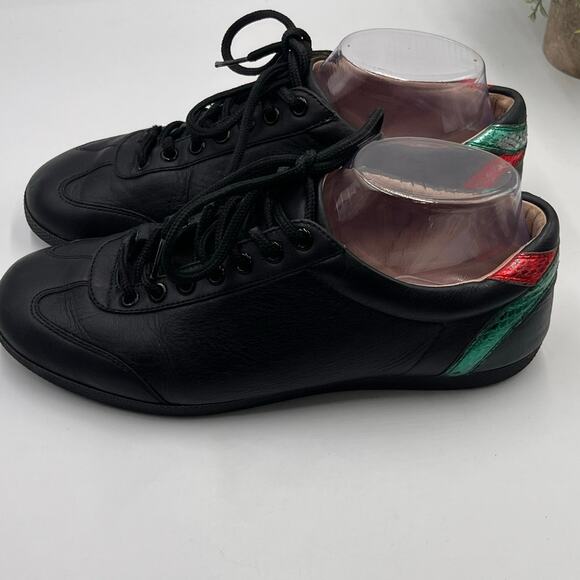 GUCCI Mens Black Bambi Marmont Leather Low Sneaker Trainers Shoes Sz m6.5/8w‎ main image 12